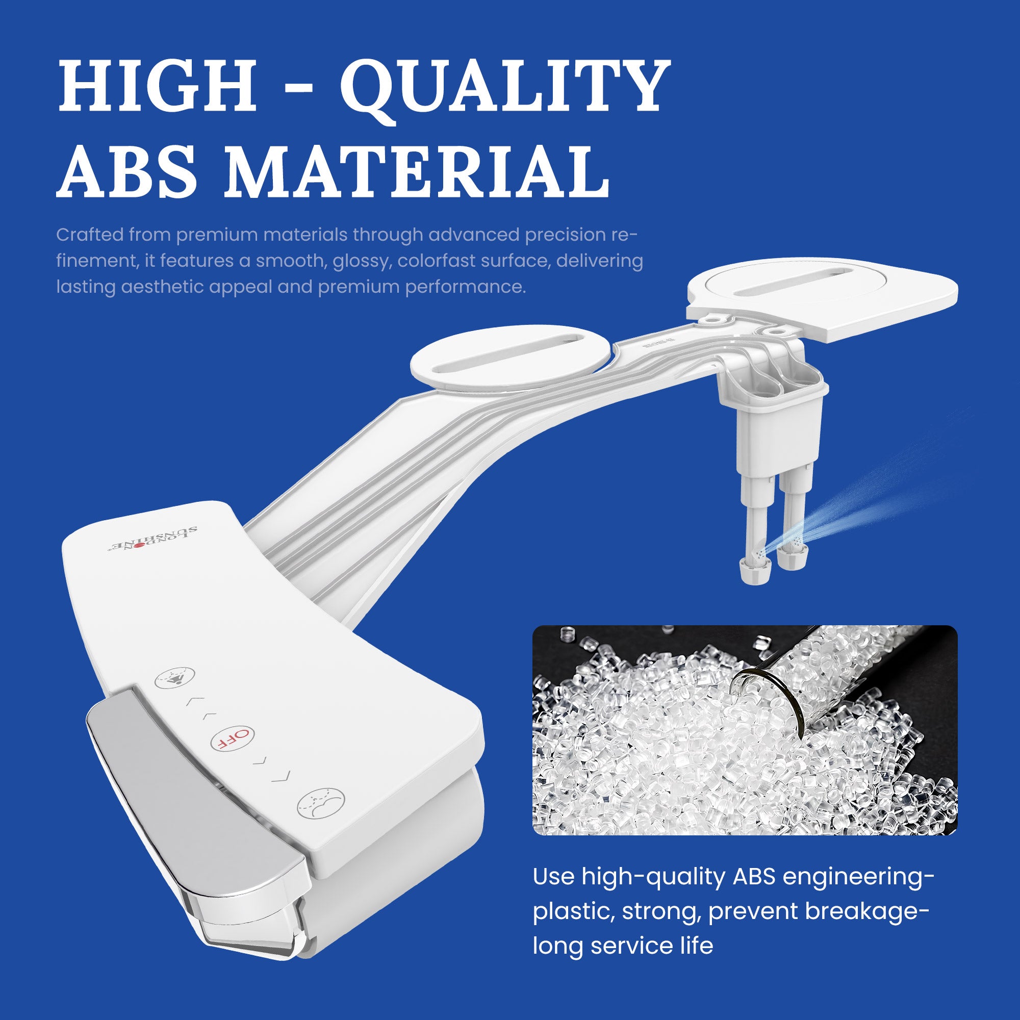 Ultra-Slim Dual-Nozzle Bidet Attachment - Adjustable Cold Water Pressure, Stainless Steel, Hygiene Upgrade,Non-Electric Bidet, (Silver)