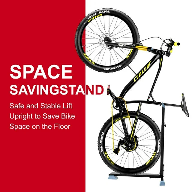 CMC Bike Stand Bicycle Storage Stand Space Saving Bike Stand for Condo, Storage Room, Garage and Display