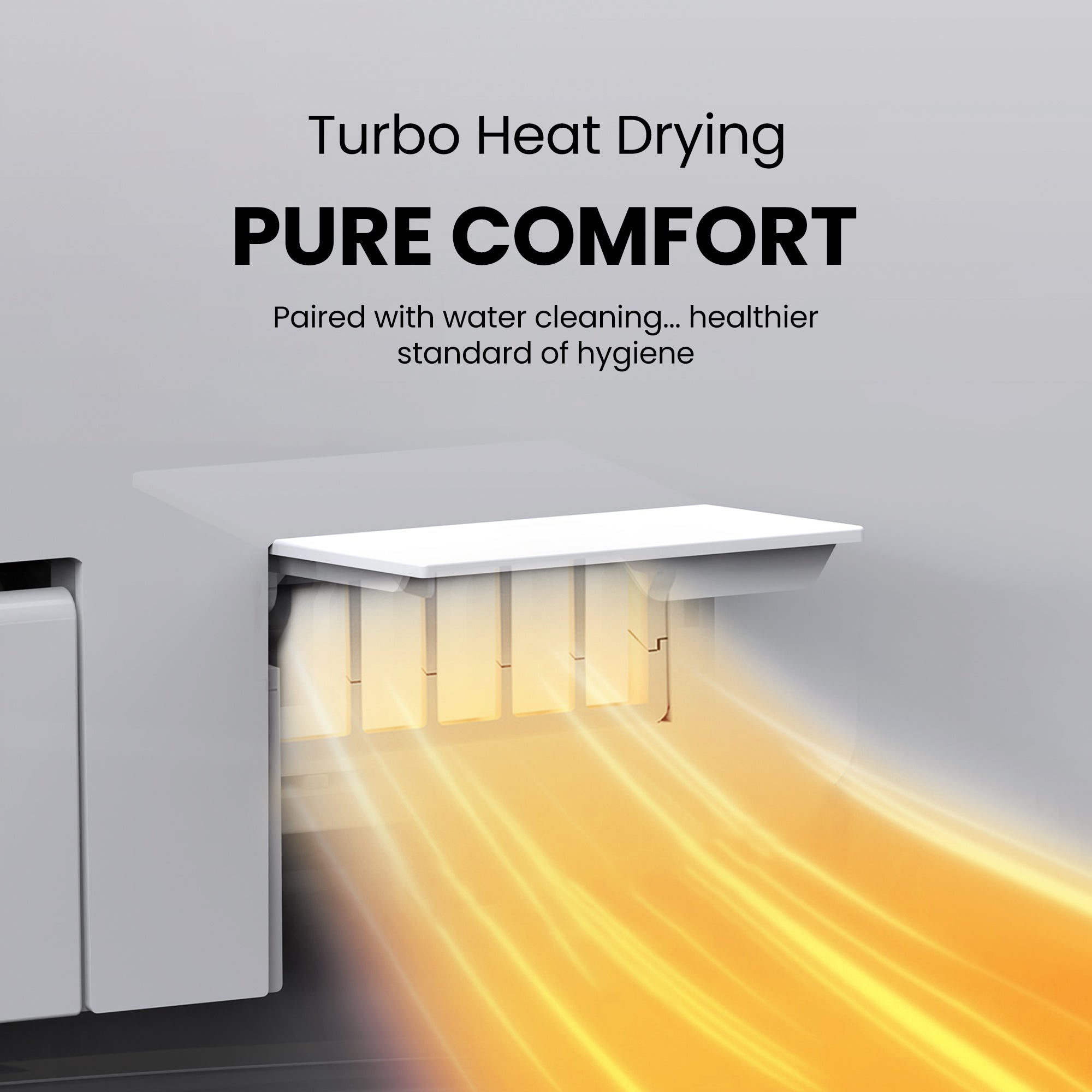 Smart Bidet Toilet with Heated Seat & Auto-Flush System - Foot Sensor Control, Adjustable Wash Modes, Built-In Water Tank for Low Pressure Homes