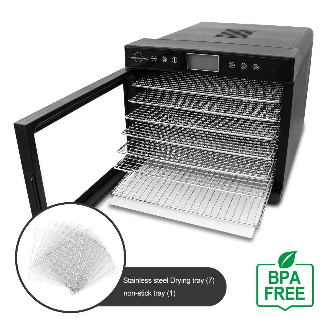 London Sunshine Déshydrateur Alimentaire -7 Plateaux /10 Plateaux Noir