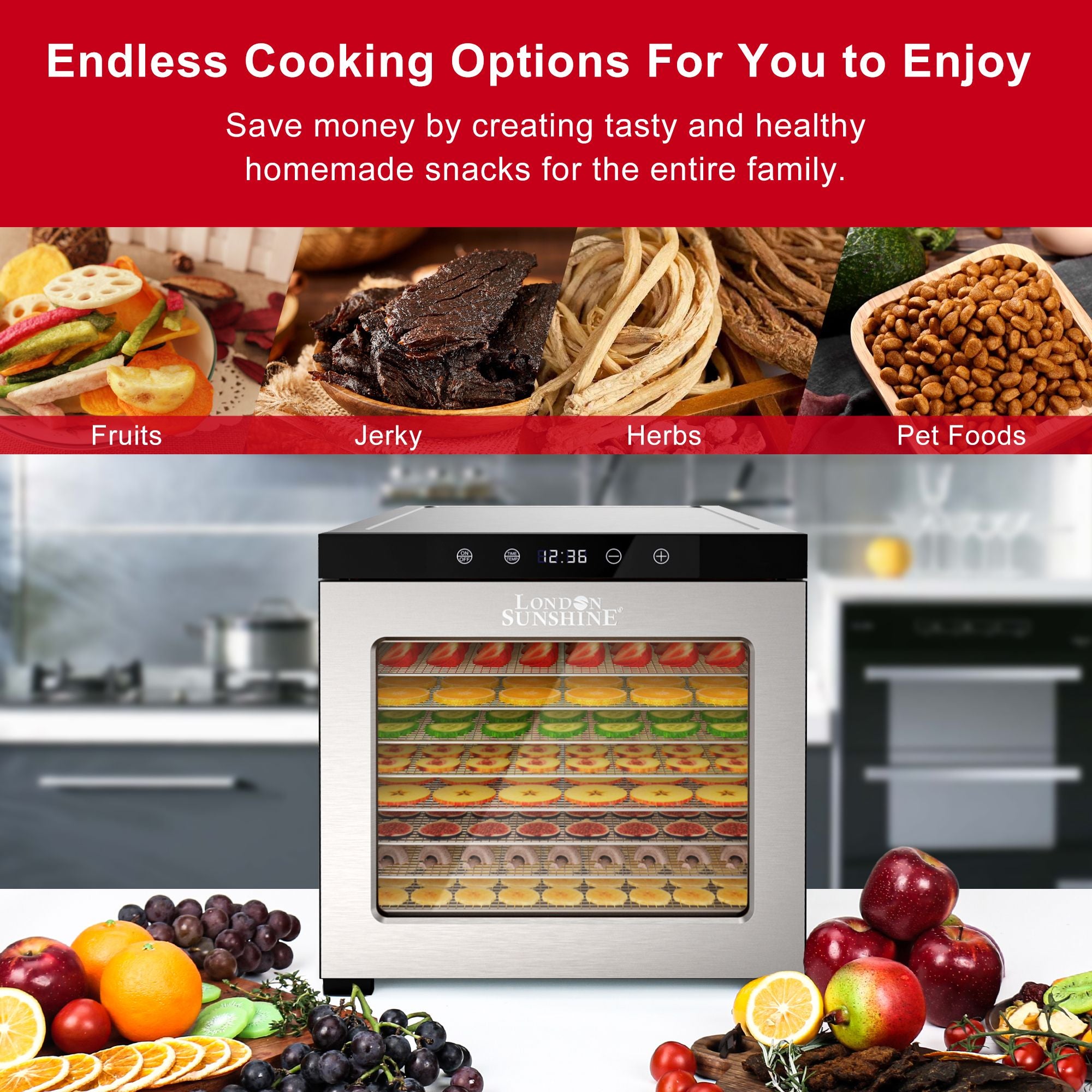Déshydrateur alimentaire London Sunshine® - 10 plateaux